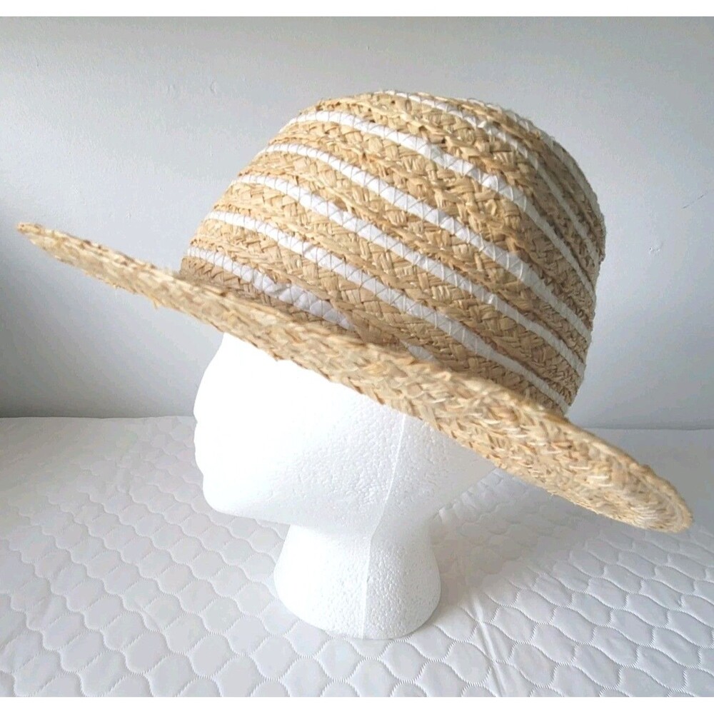 Echo Women's 100% Natural Rafia Straw  Sun Hat Size S/M